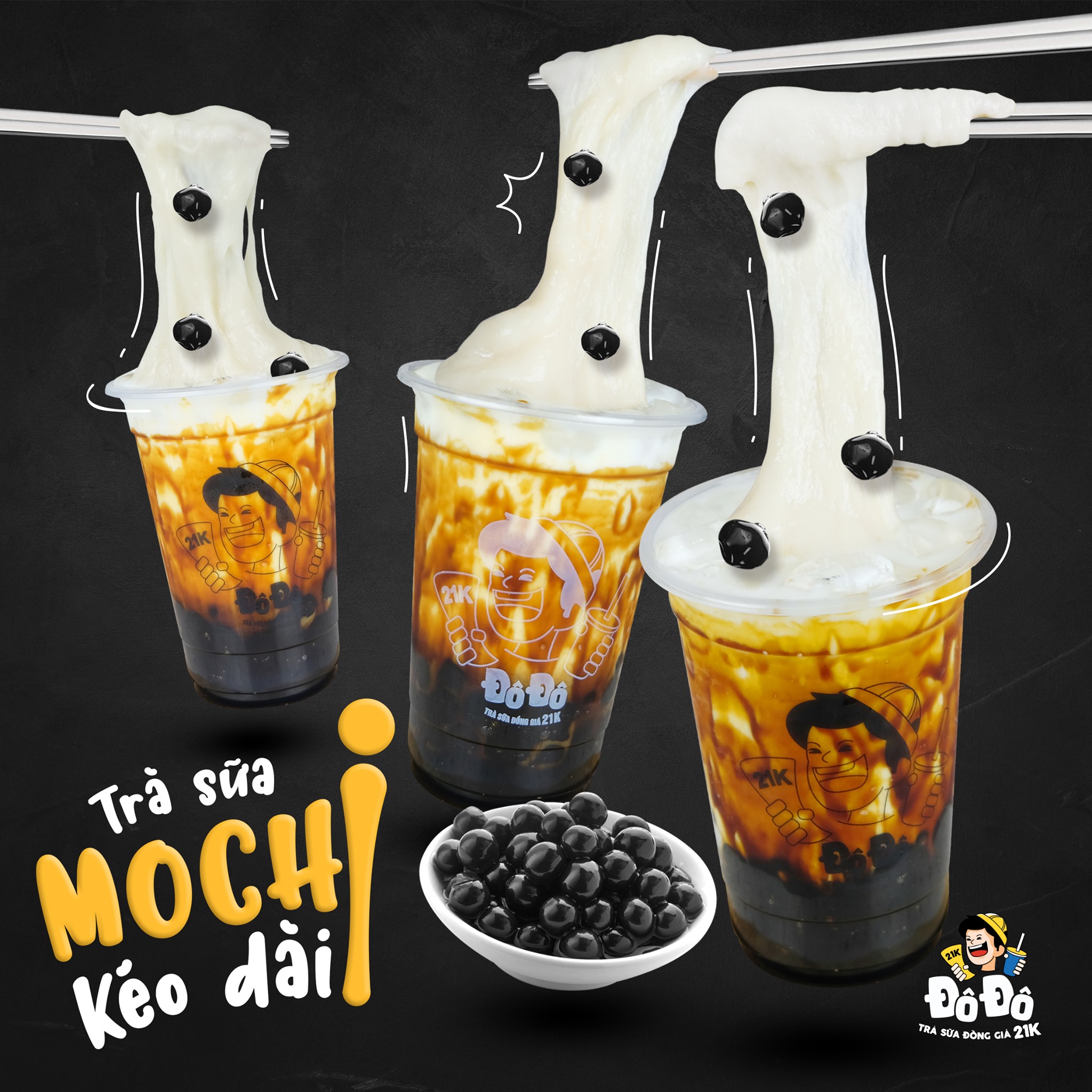 Trà sữa Mochi kéo dài “Siêu Phẩm”chào hè 2021