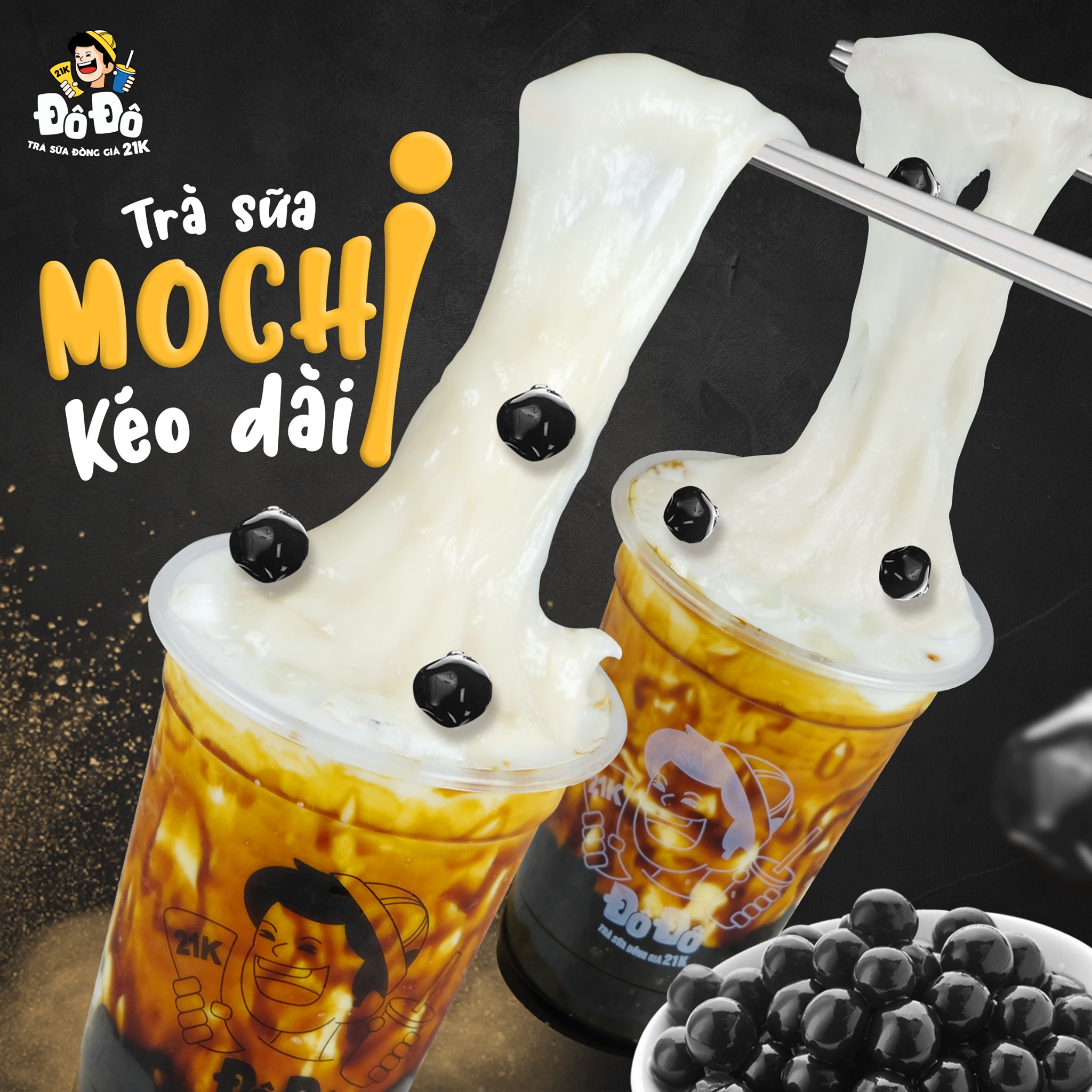 Đô Đô “Gây Sốt” Cùng Trà Sữa Mochi Kéo Dài