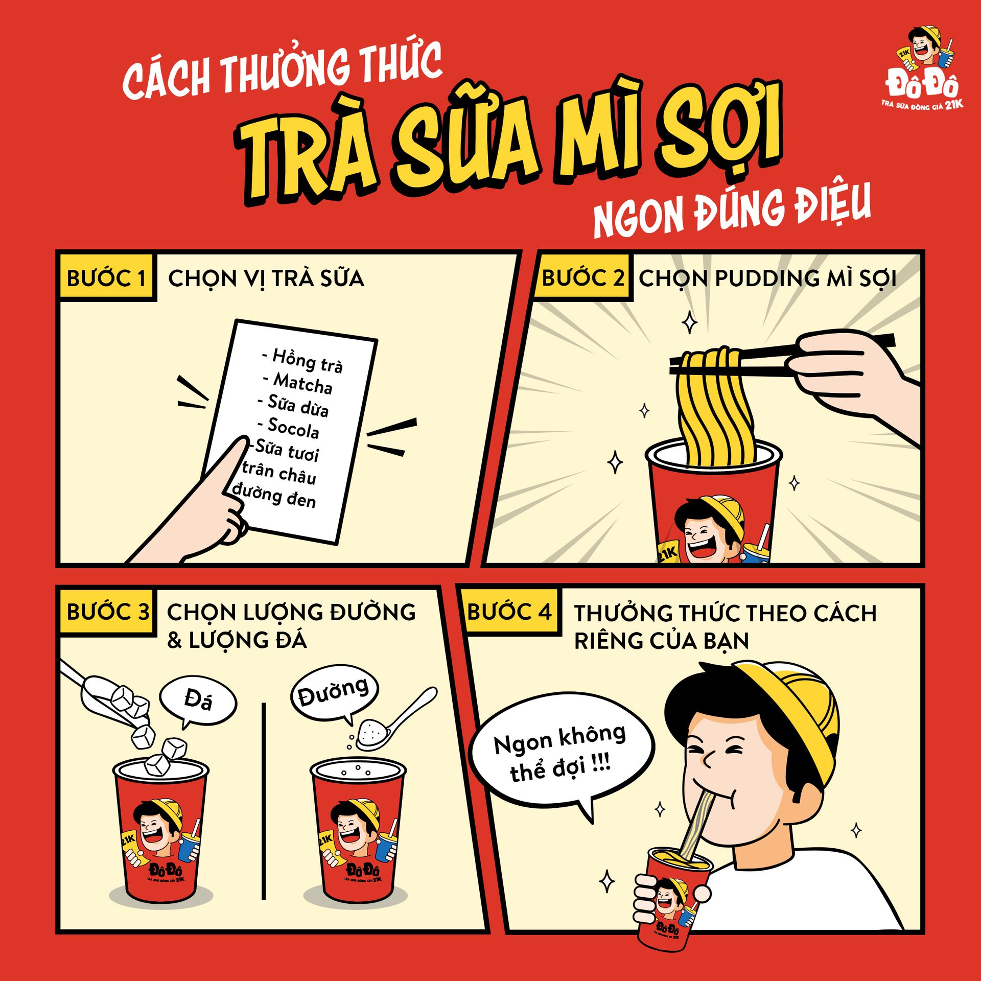 3 LẦM TƯỞNG VỀ TRÀ SỮA MÌ SỢI ĐÔ ĐÔ 21K KHÔNG AI NGỜ TỚI