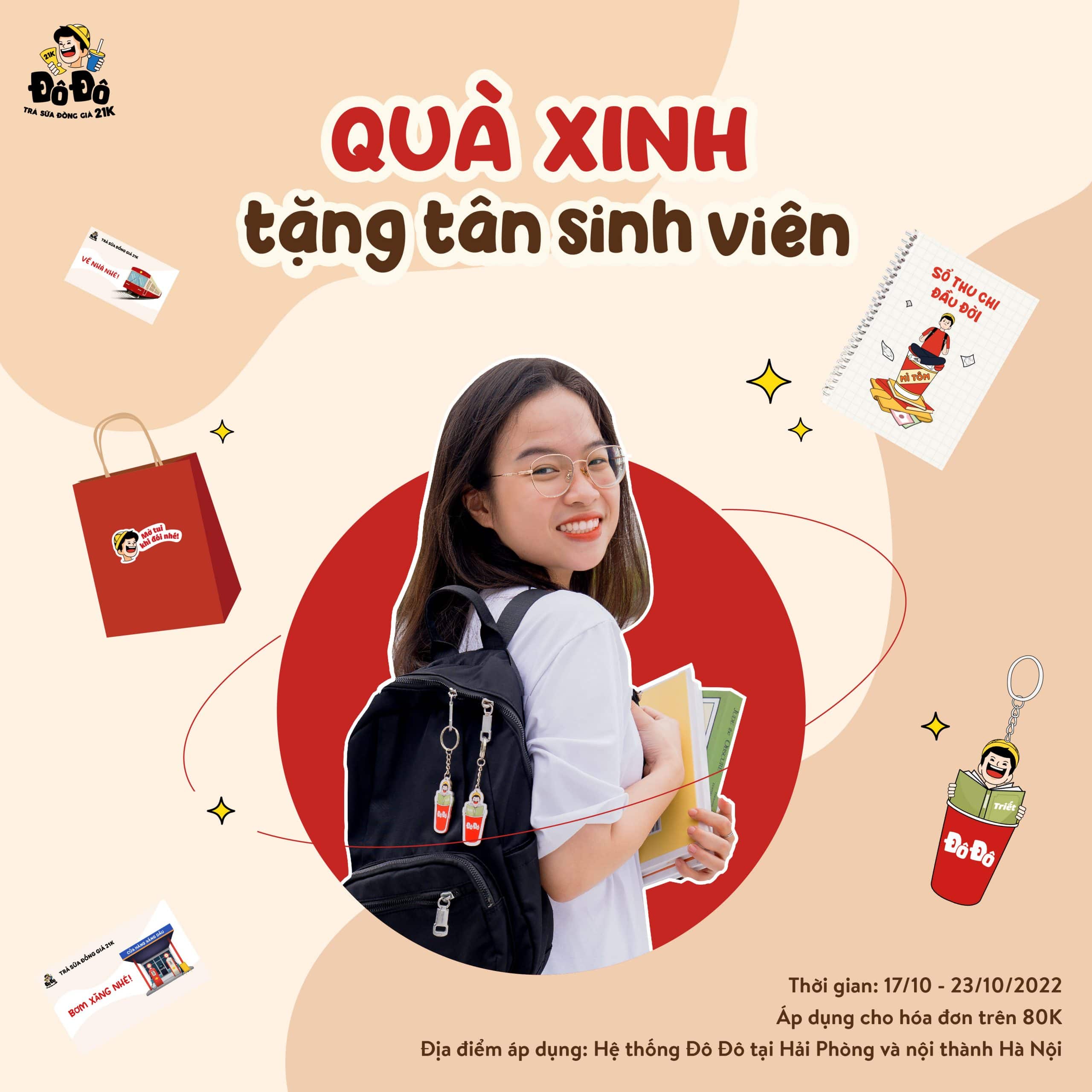 TRÀ SỮA ĐÔ ĐÔ MỞ KHO 8.000 QUÀ TẶNG SIÊU HẤP DẪN CHO TÂN SINH VIÊN 2K4