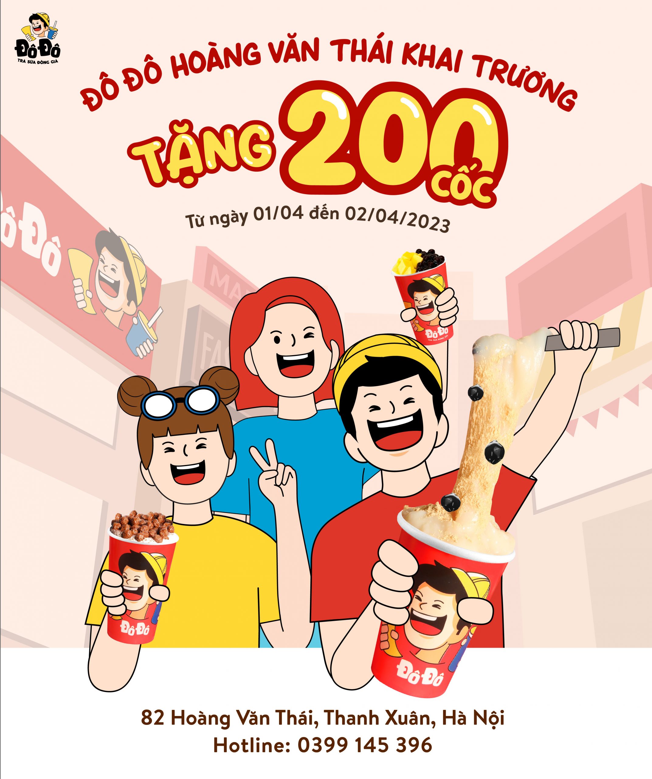 ĐÔ ĐÔ – TRÀ SỮA ĐỒNG GIÁ 25K CHÀO ĐÓN CƠ SỞ THỨ 30 TẠI HÀ NỘI