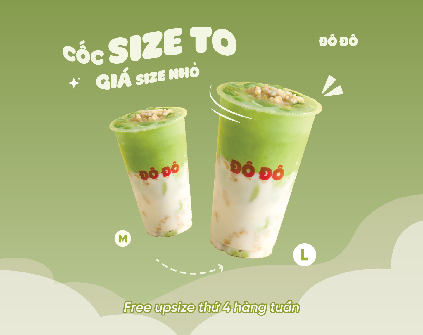 CỐC SIZE TO – GIÁ SIZE NHỎ | NGÀY HỘI FREE UPSIZE THỨ 4 HÀNG TUẦN