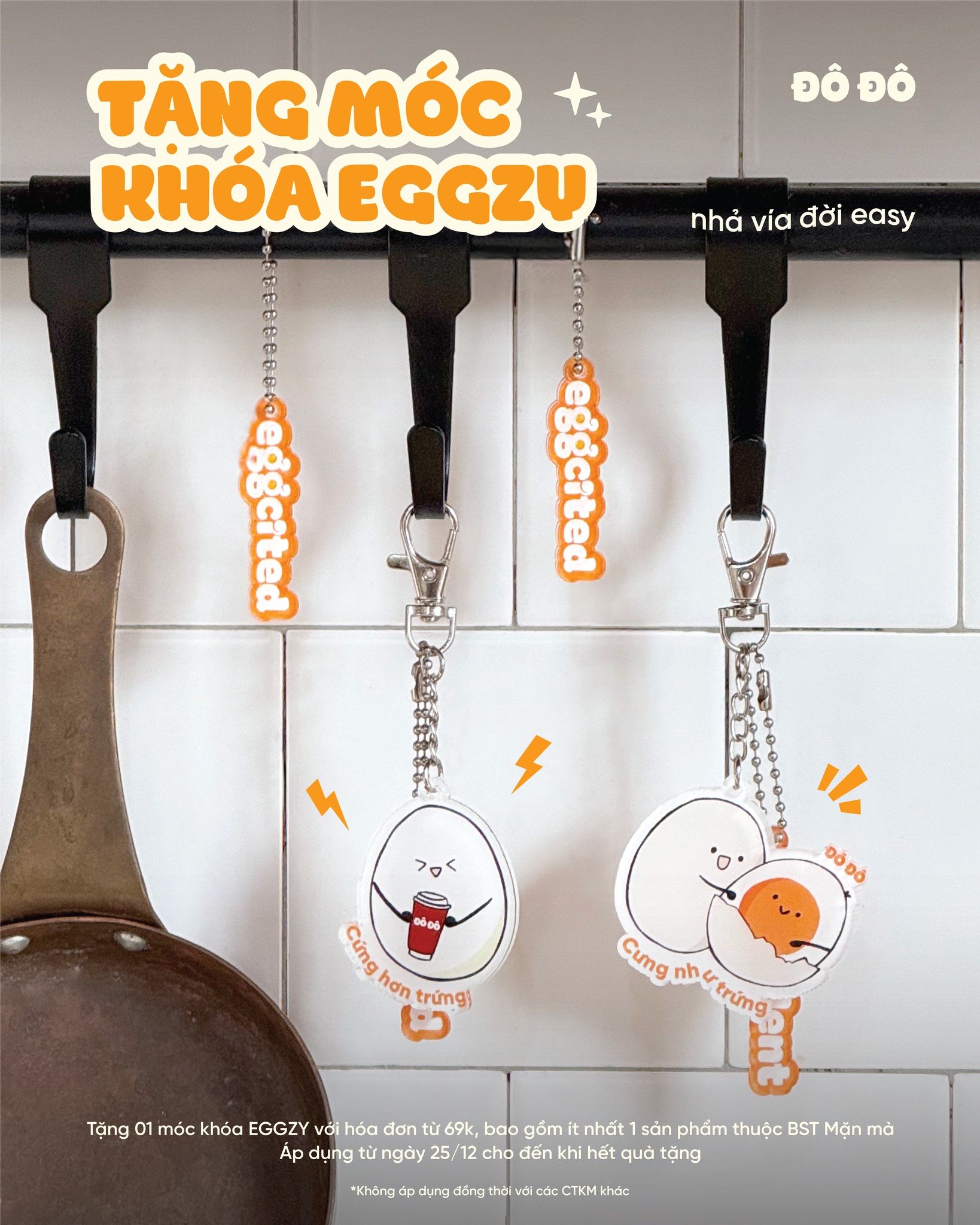 NHẬN MÓC KHÓA EGGZY CỰC KÌ EASY TẠI ĐÔ ĐÔ